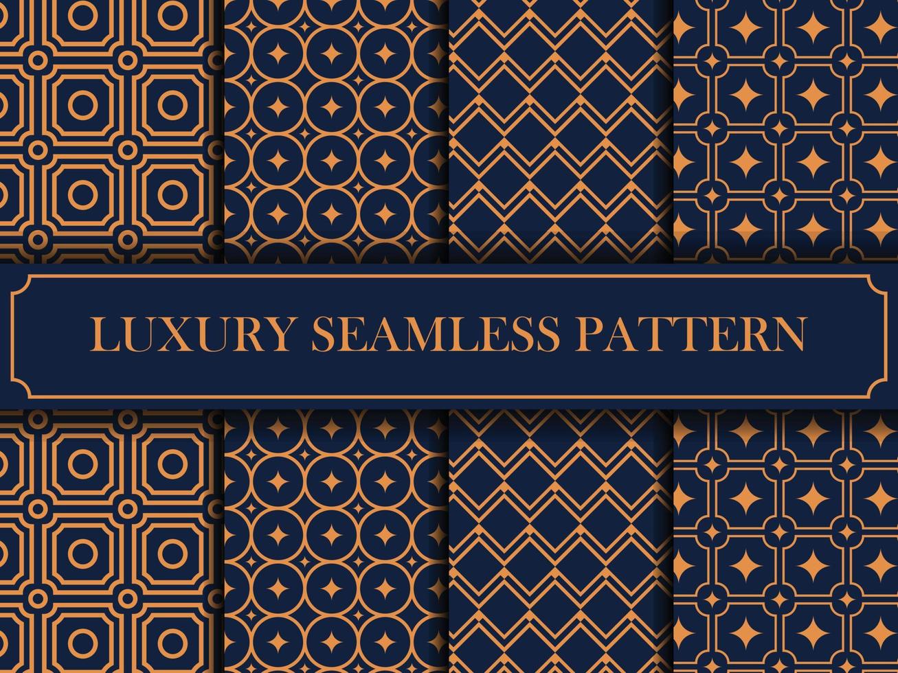 collection of geometric luxury seamless pattern vector