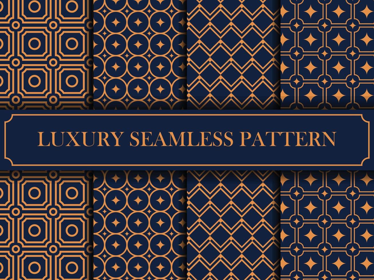 collection of geometric luxury seamless pattern vector