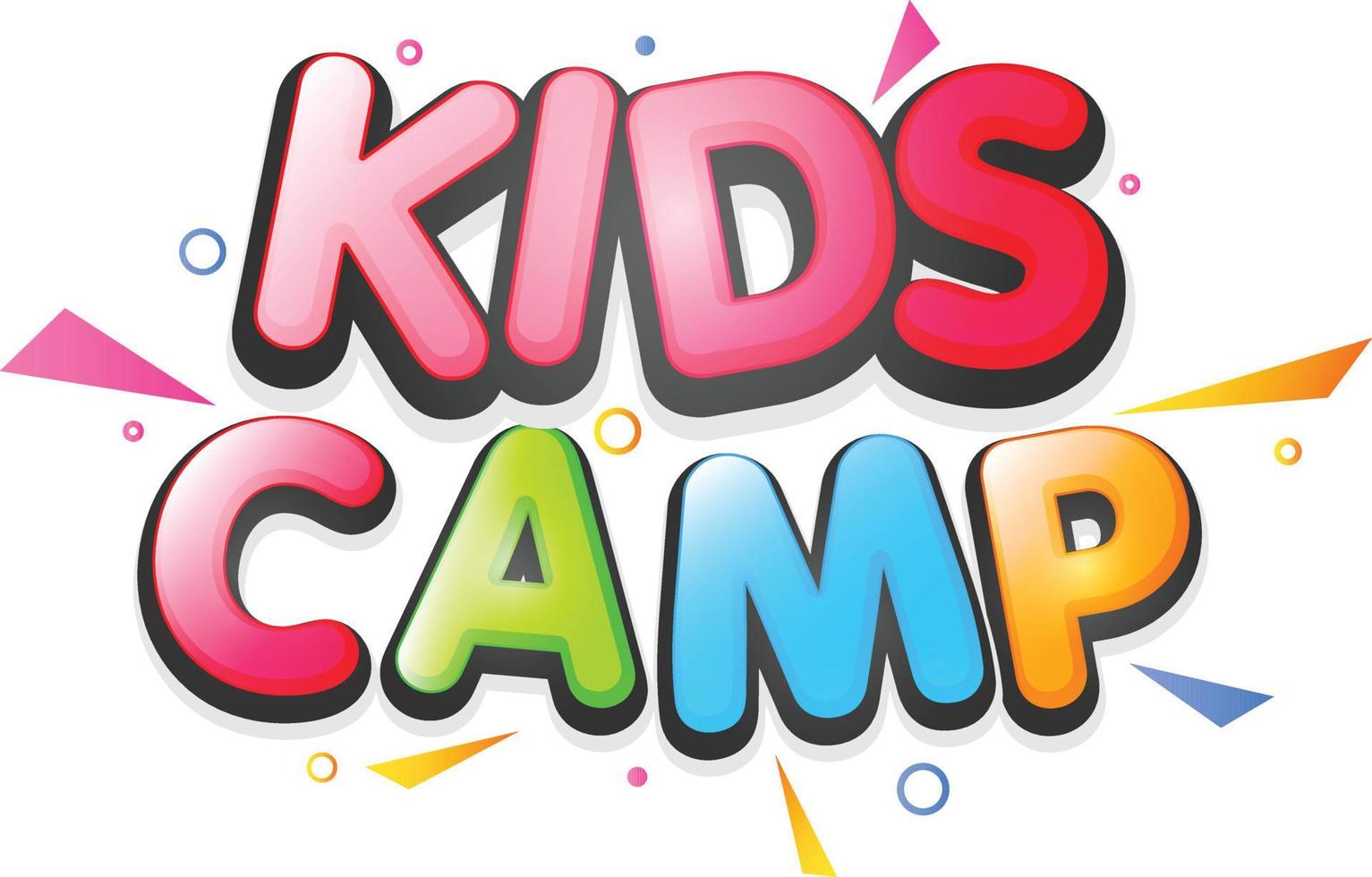 Kids Camp colourful vector