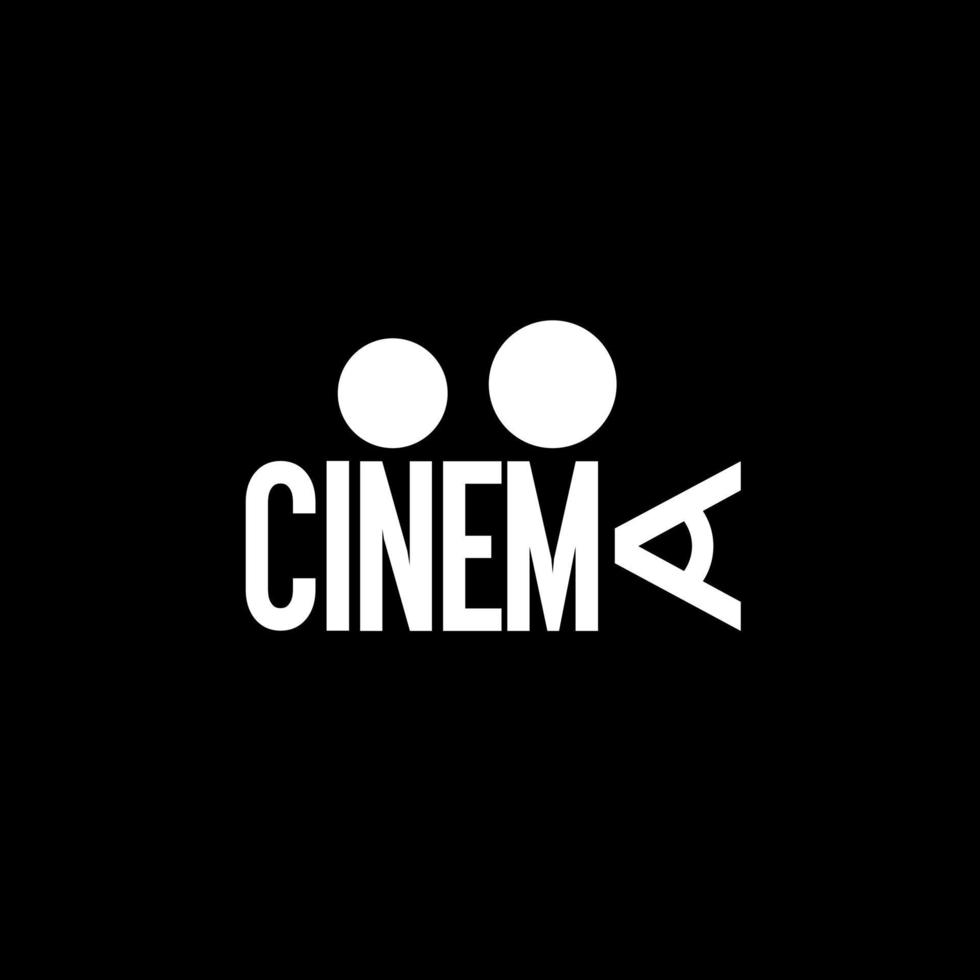 Cinema wordmark concept vector text