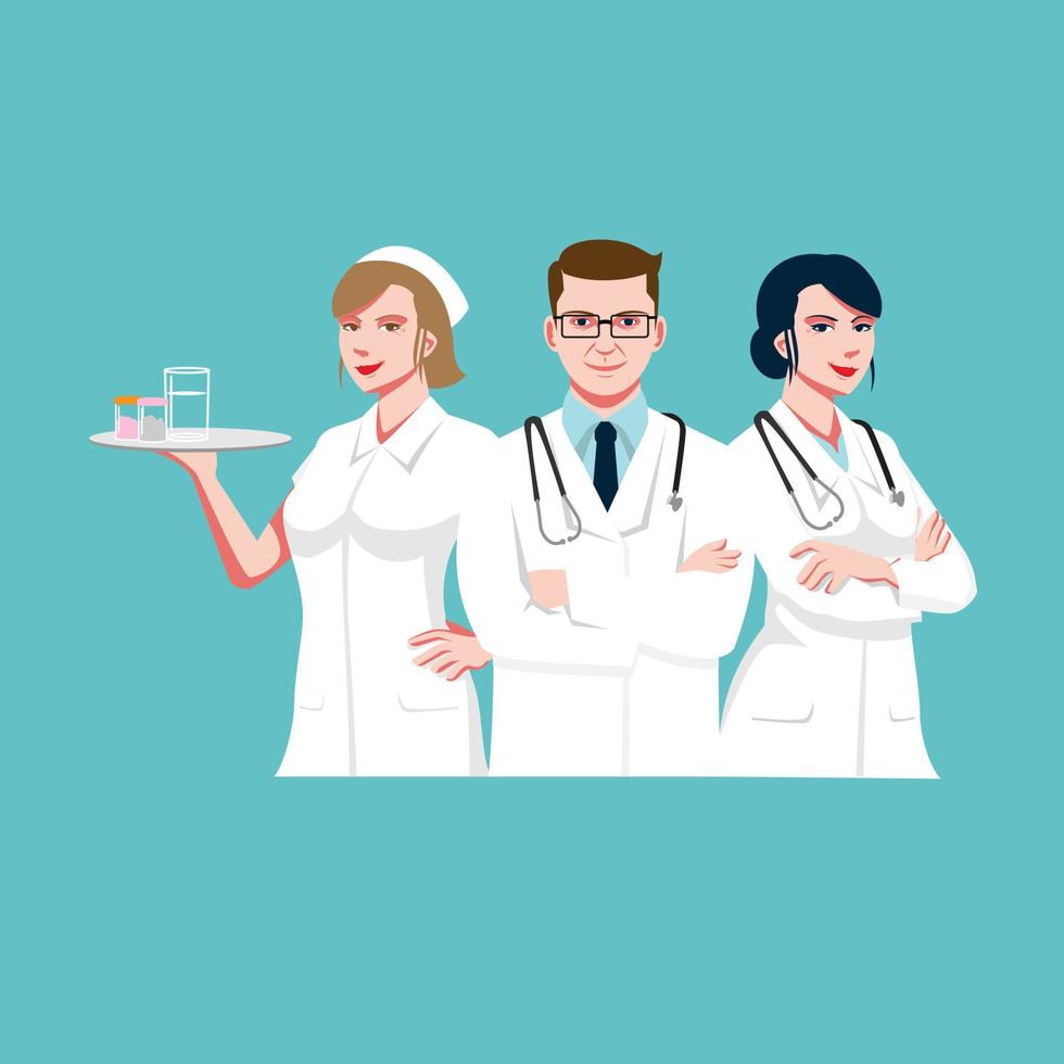 Medic team staff illustration vector