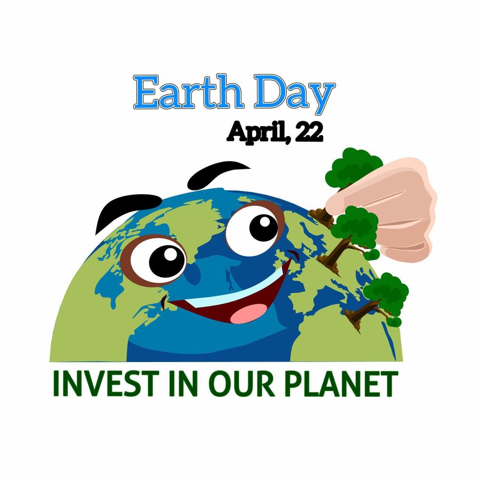 Earth's Day Background with theme invest our planet Free Vector