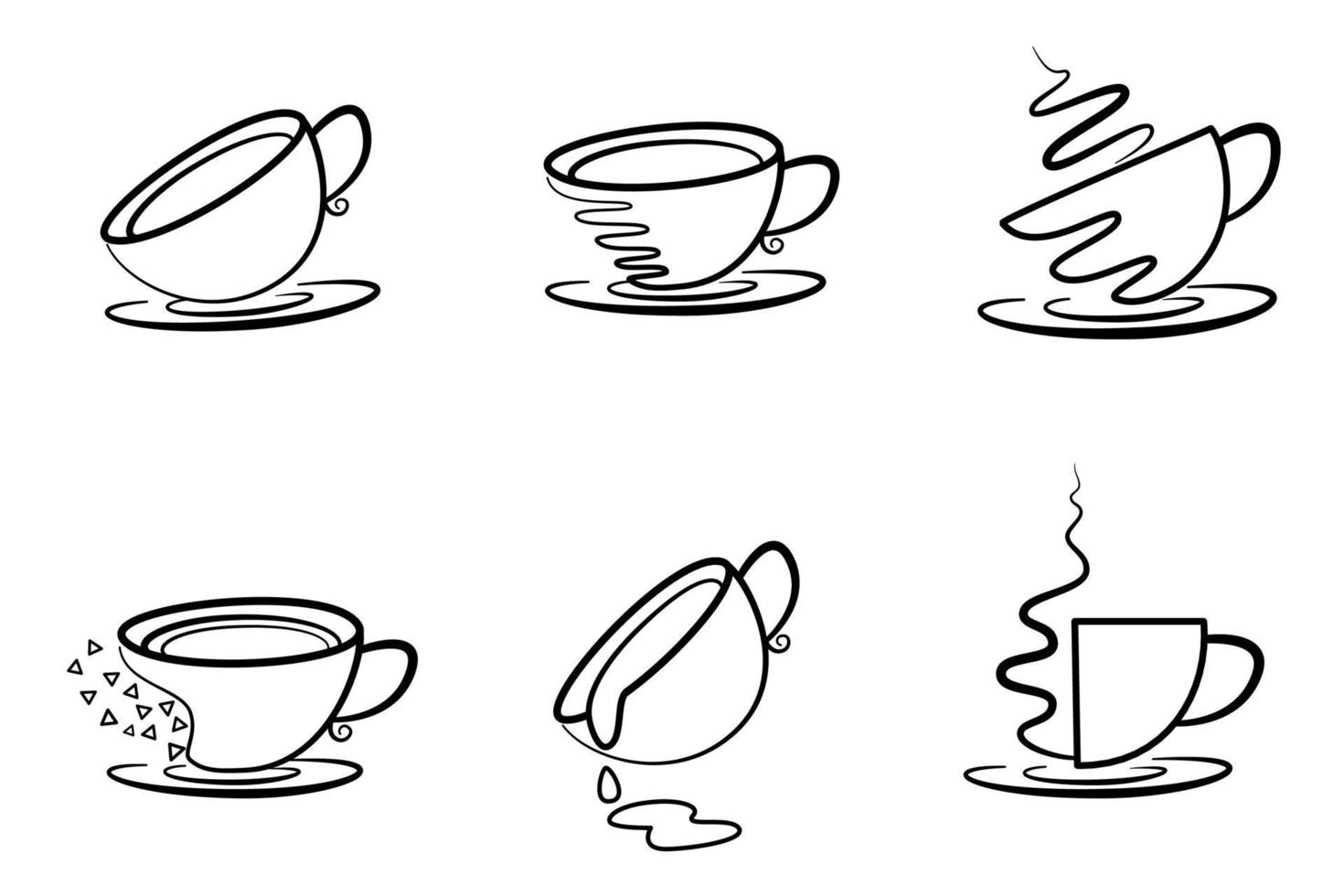 símbolo de icono de taza de café de ilustración vectorial sobre fondo blanco vector