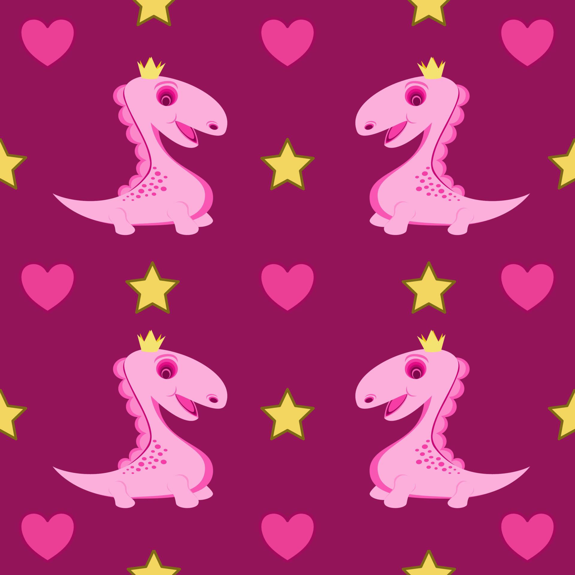 Pink cartoon dinosaur pattern texture background illustration ...
