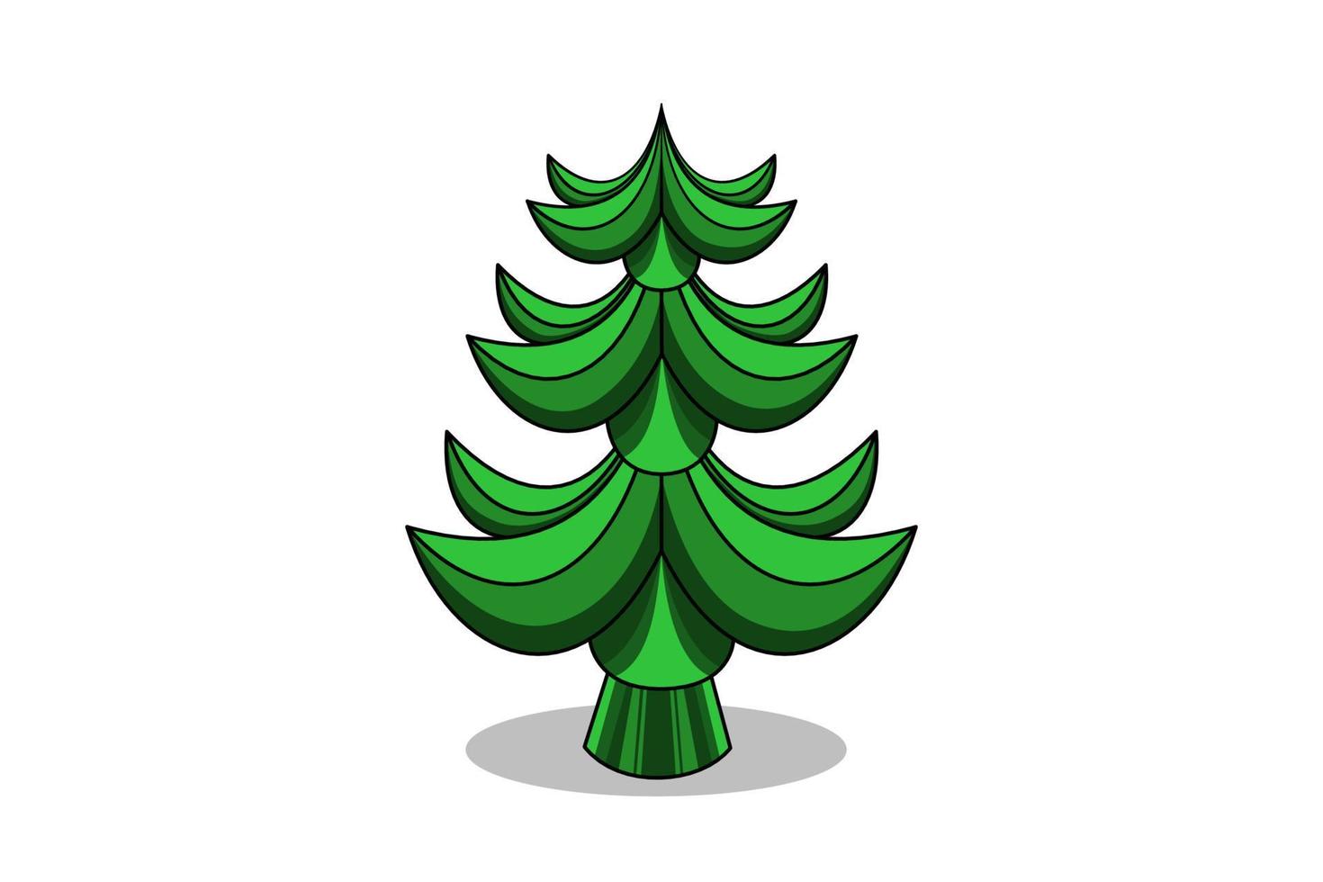 Christmas tree vector illustration on white background