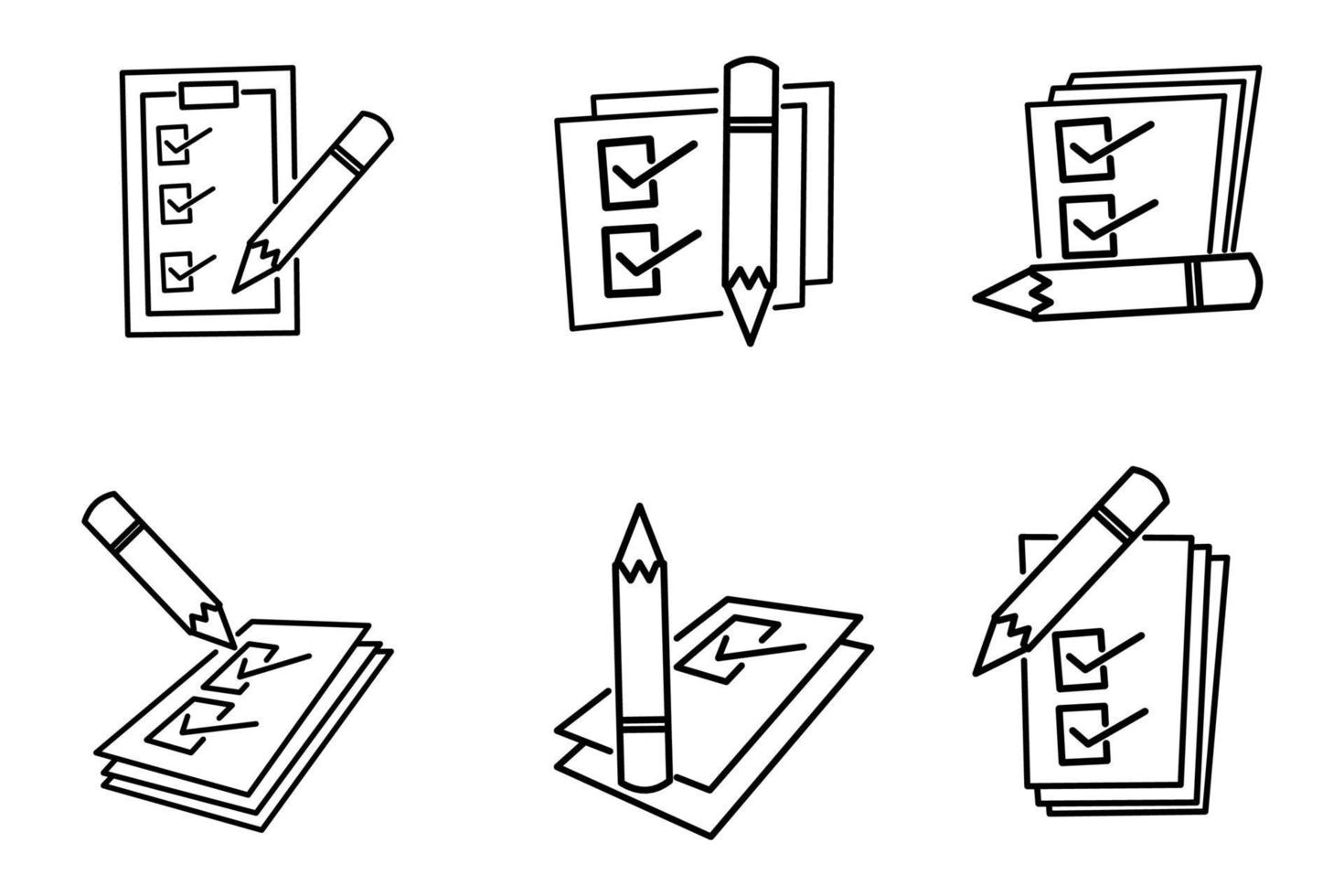 símbolo de icono de ilustración vectorial del concepto de lápiz y papel vector