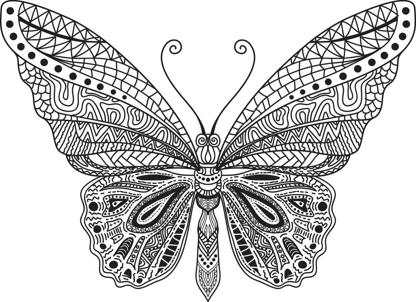 hermoso vector de mariposa negra adecuado para motivos de ropa, logos, iconos.