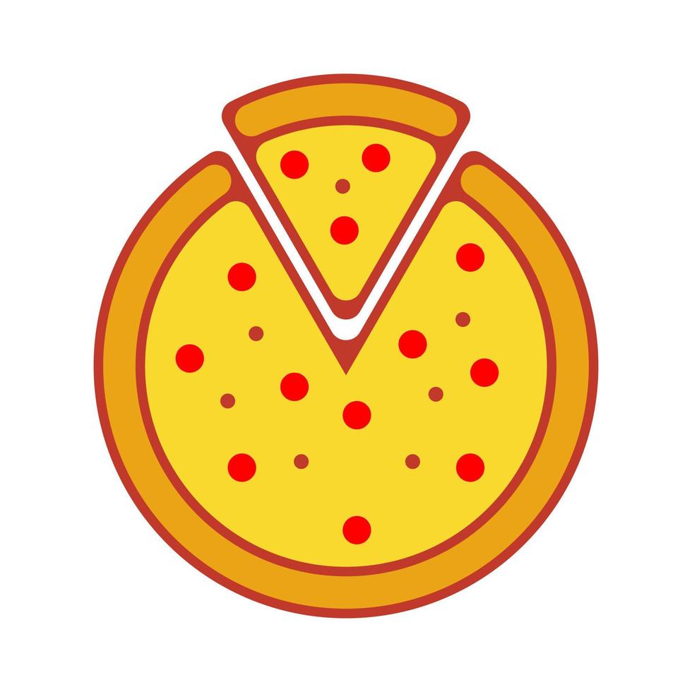 pizza icon logo design template vector