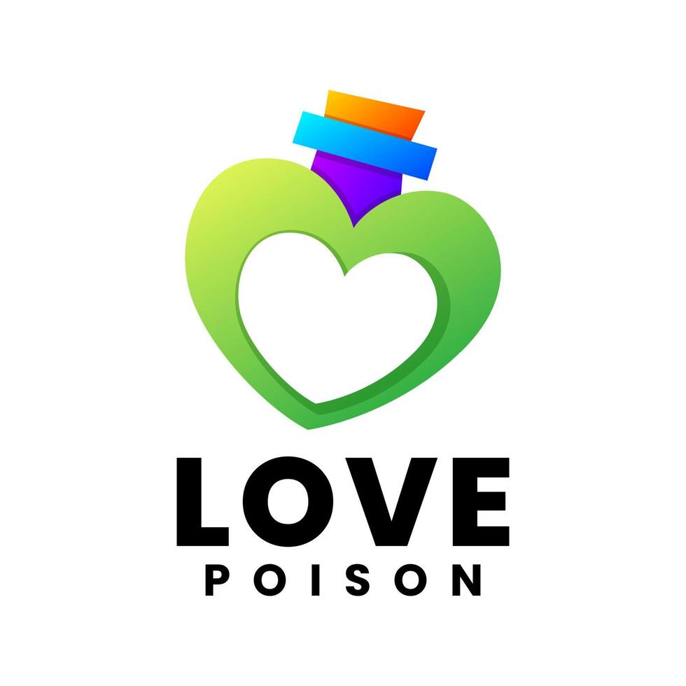 poison love logo design template vector