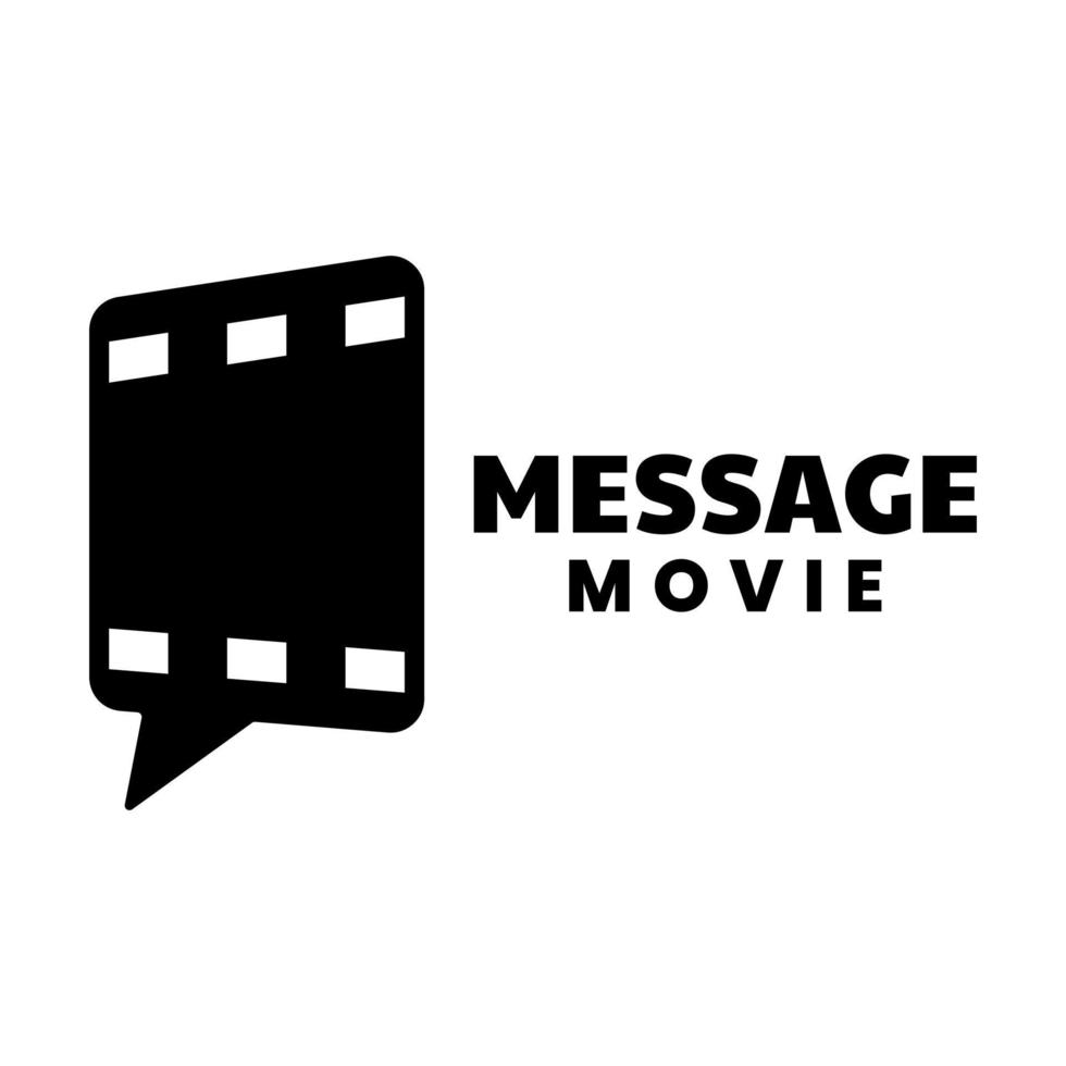 message movie logo design template vector