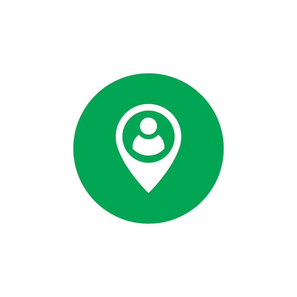 Location People, Pin Map Icon Vector in Circle Shape