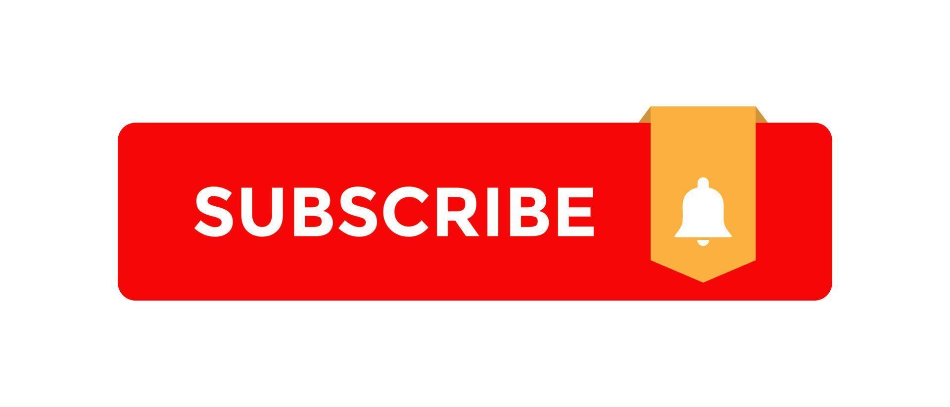 Subscribe Button Icon in Flat Style. Vector Illustration