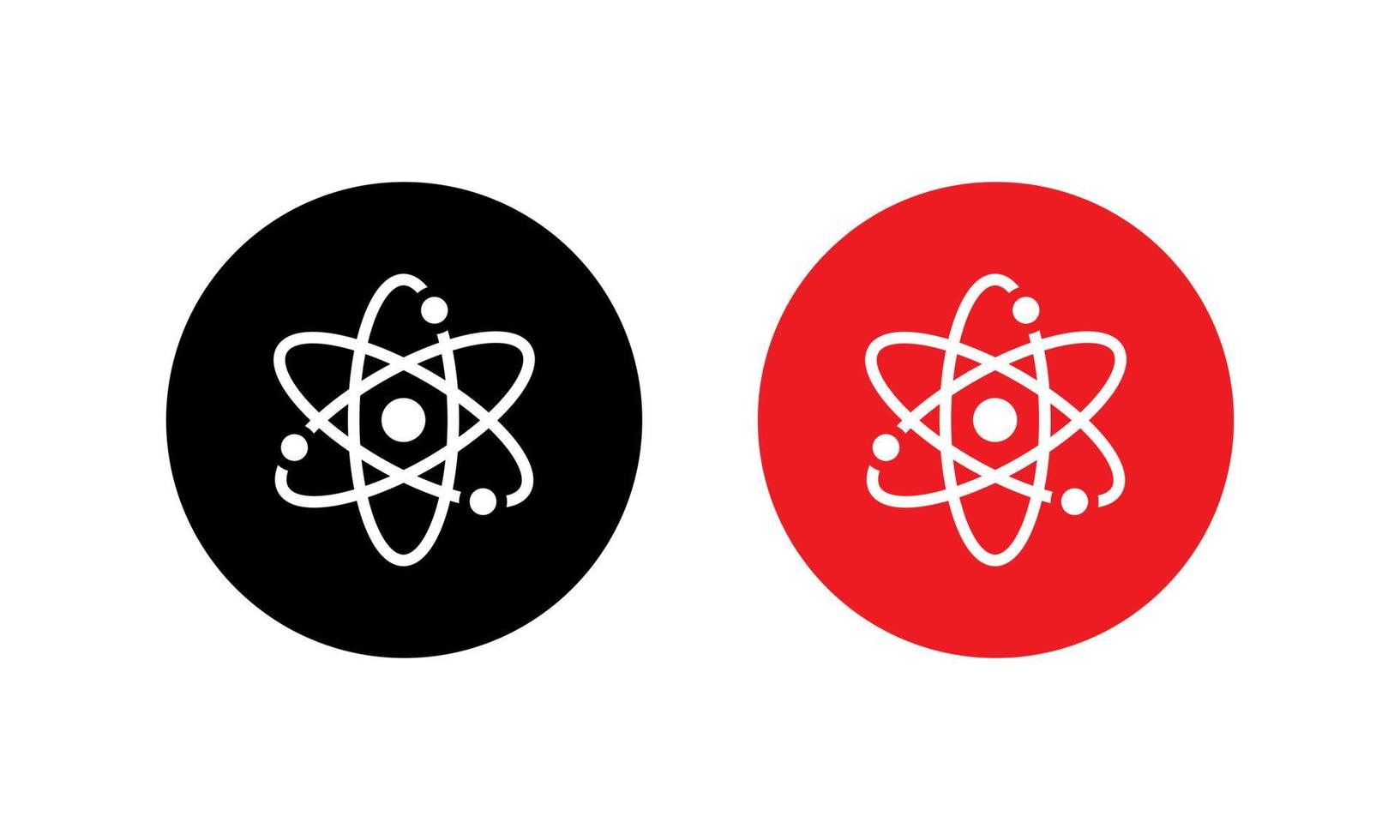 Atom, Science Lab Symbol Icon Vector in Circle Shape