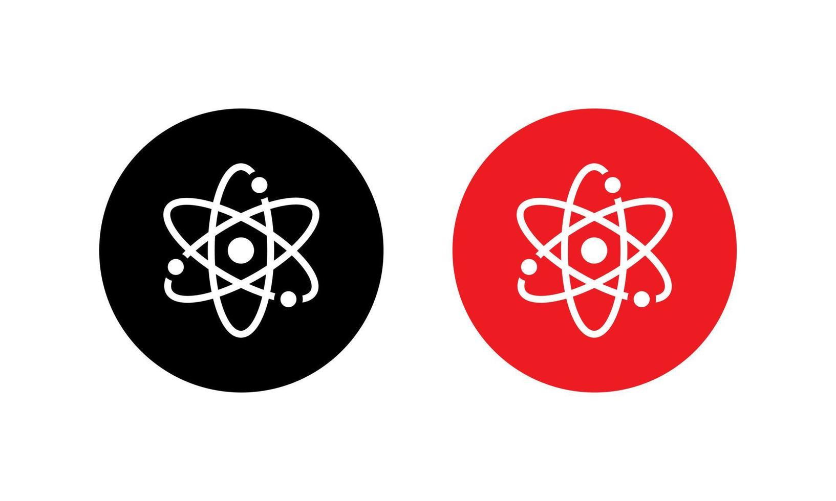 Atom, Science Lab Symbol Icon Vector in Circle Shape