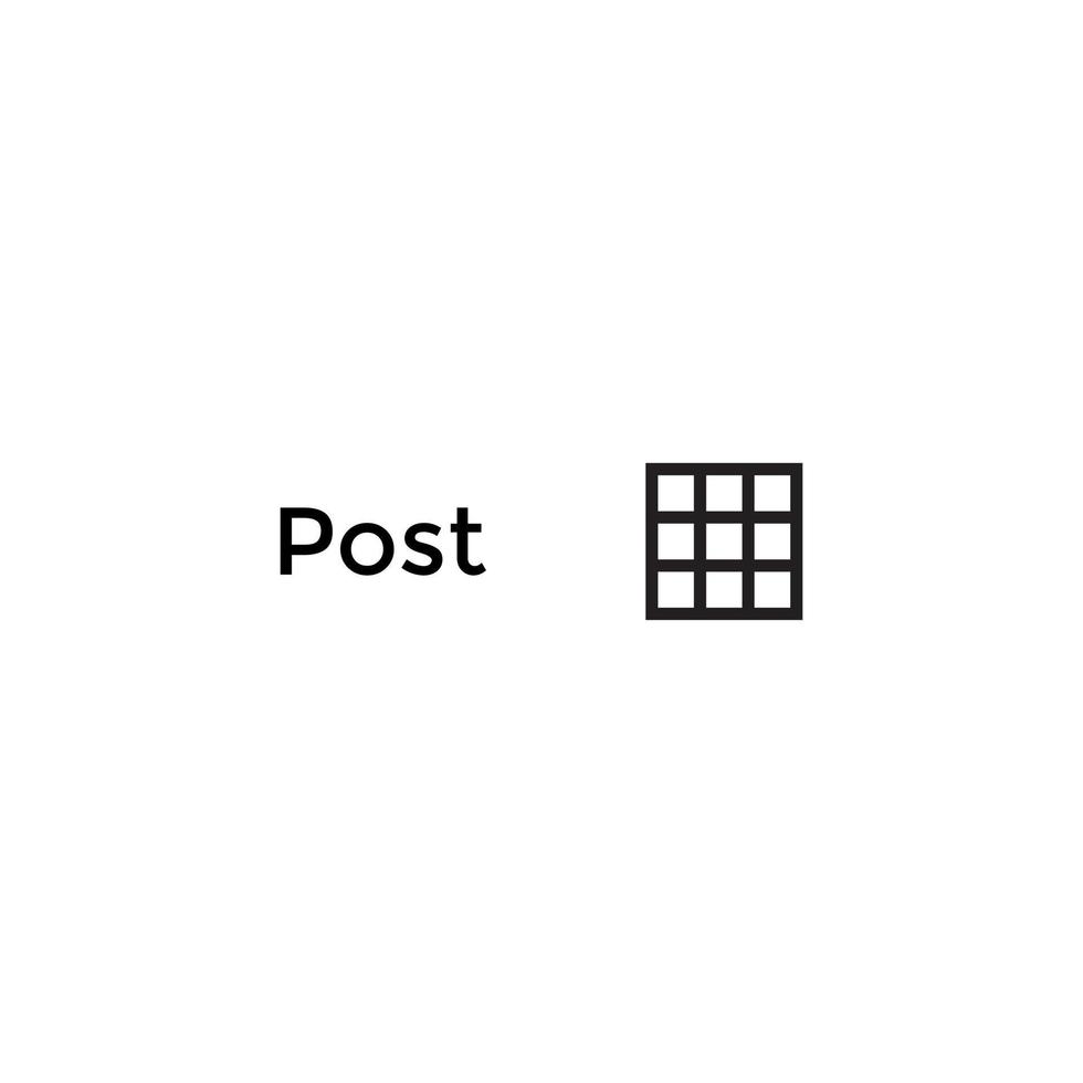 Post Icon Vector in Square Style. Social Media Element