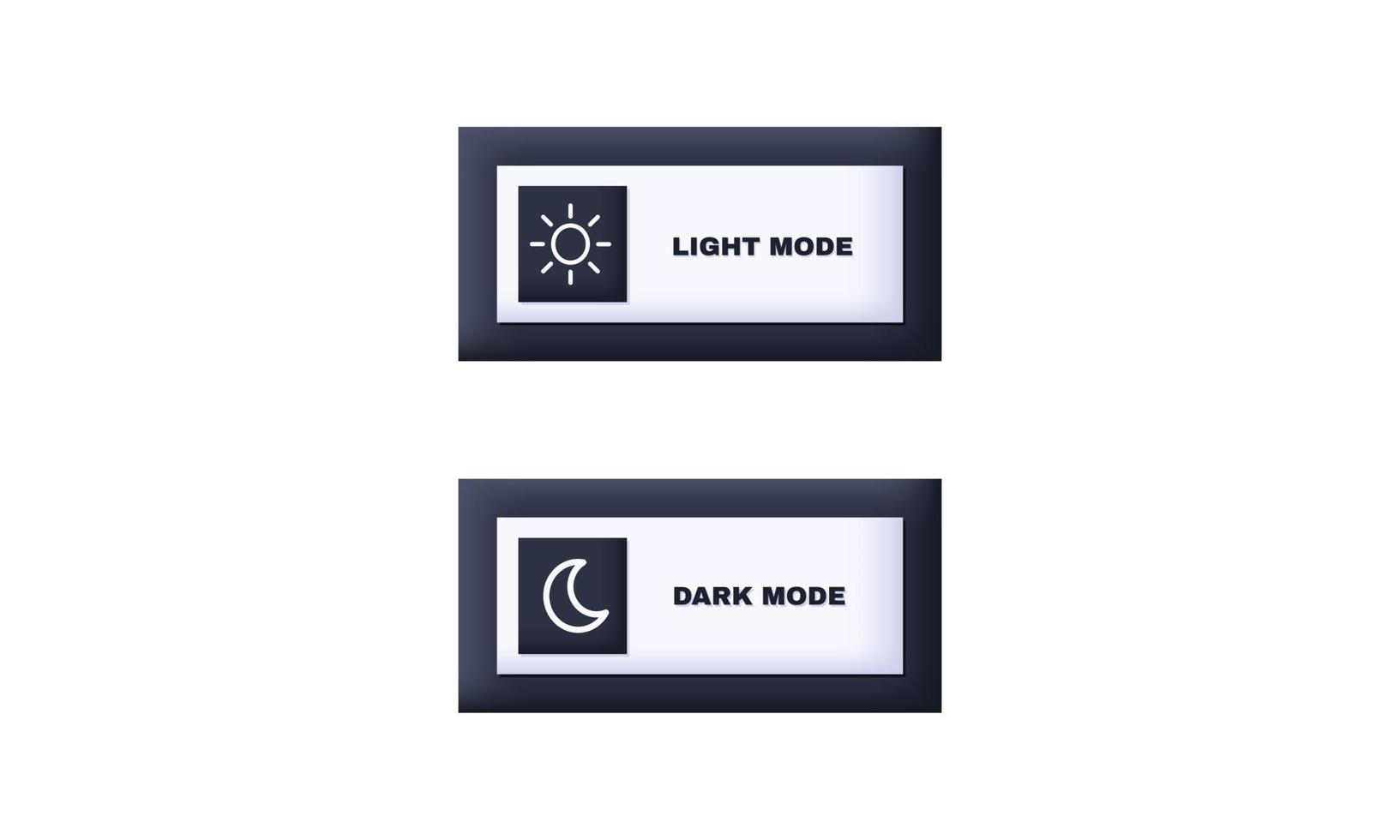 3d day night switch dark mode light vector