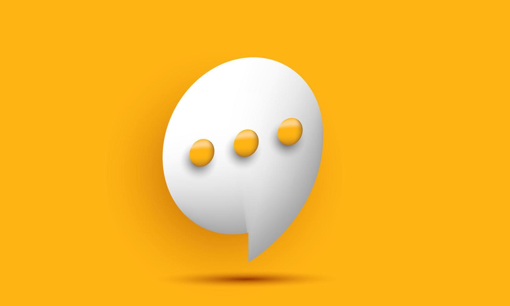 3d realistic minimal white chat bubbles isolated on vector