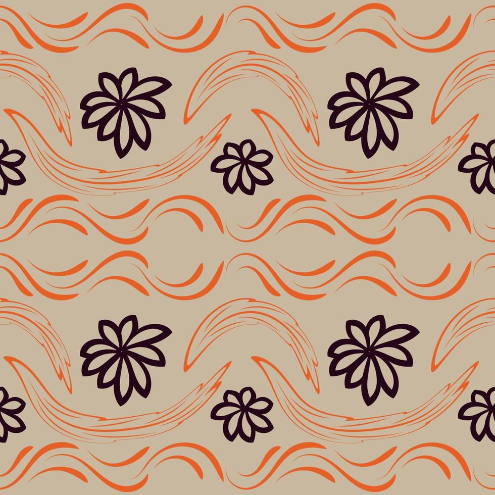 Folk flowers print Floral pattern Ethnic art vector