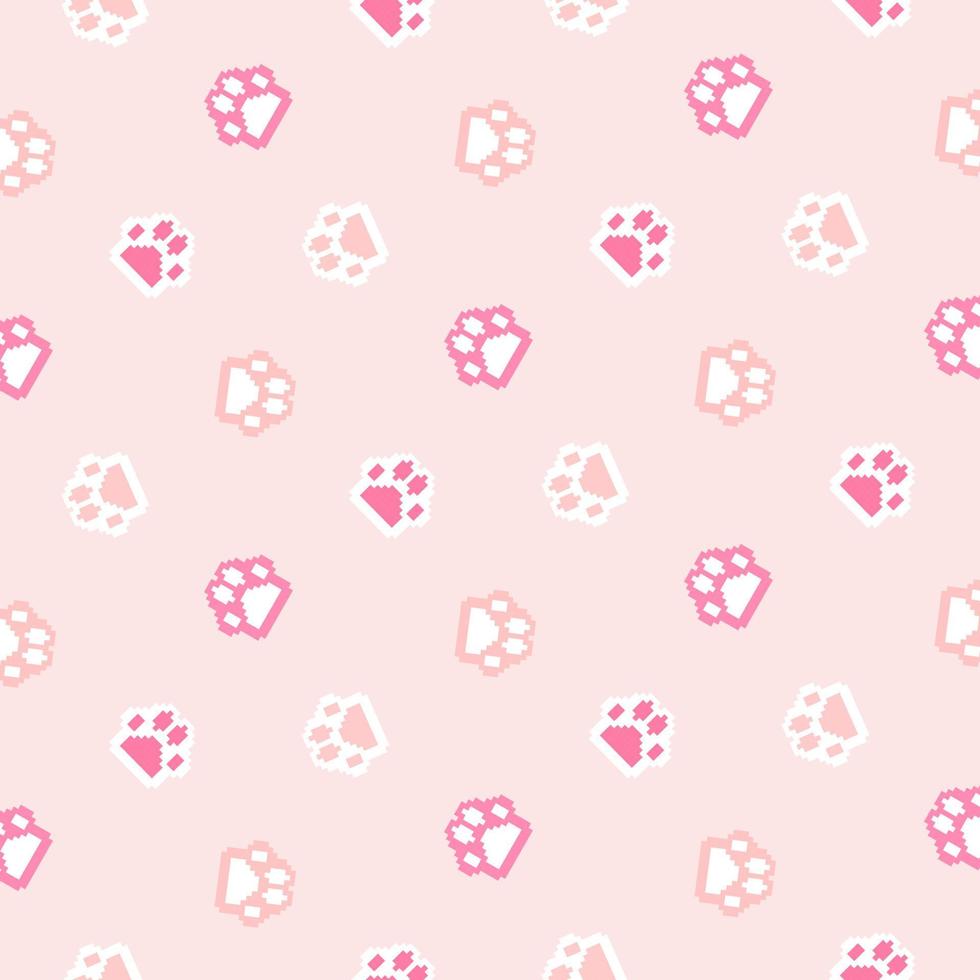 pattern with cat paws vector