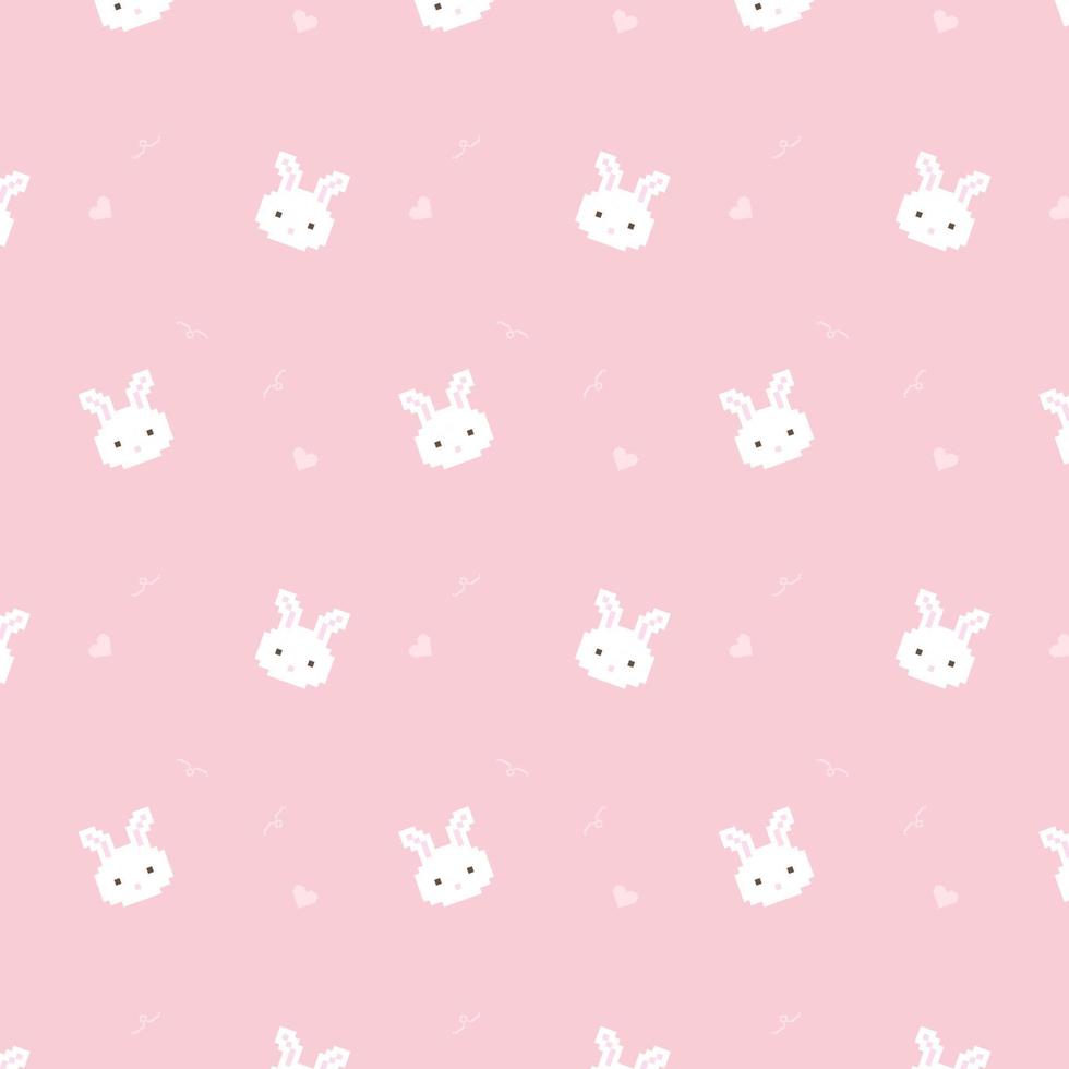 cute bunny pattern vector
