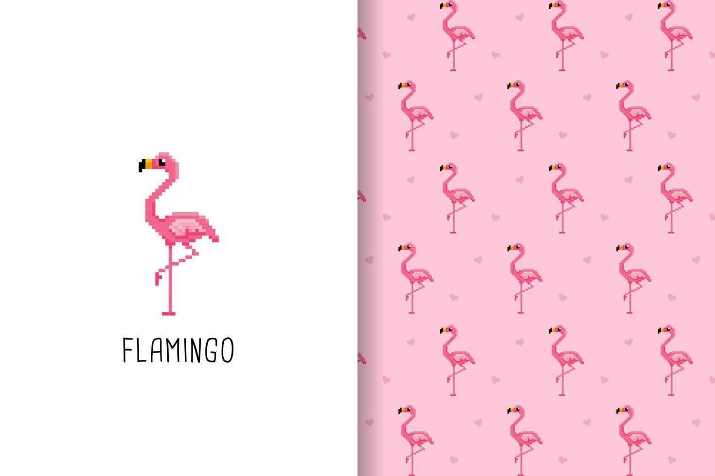 patrón de flamenco con fondo rosa vector