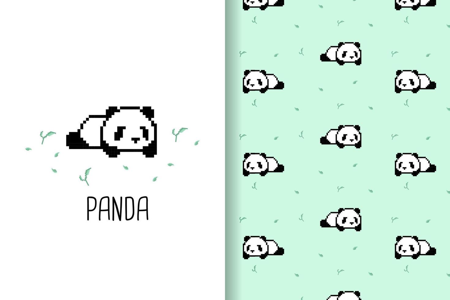 panda pattern vector