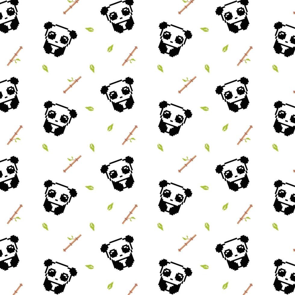 baby panda pattern vector