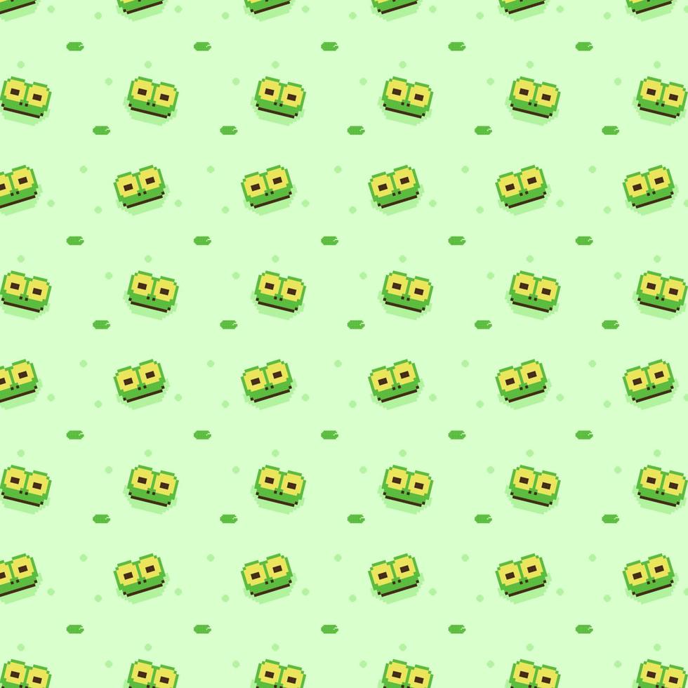 frog pattern vector pixel art