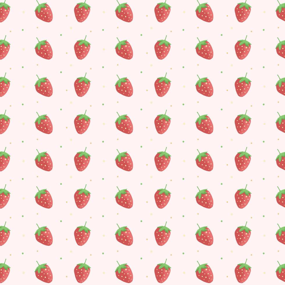 strawberry pattern painted vector