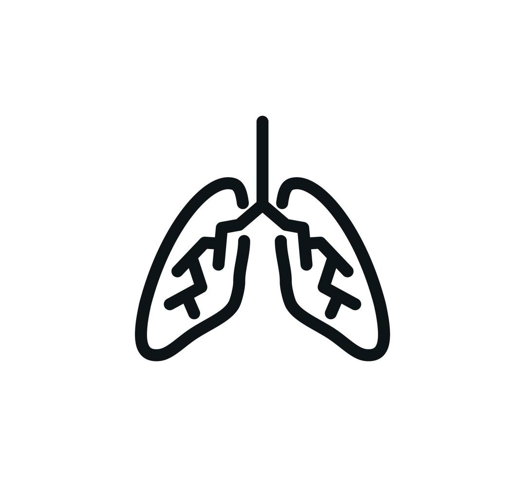 Lung icon vector logo design illustration