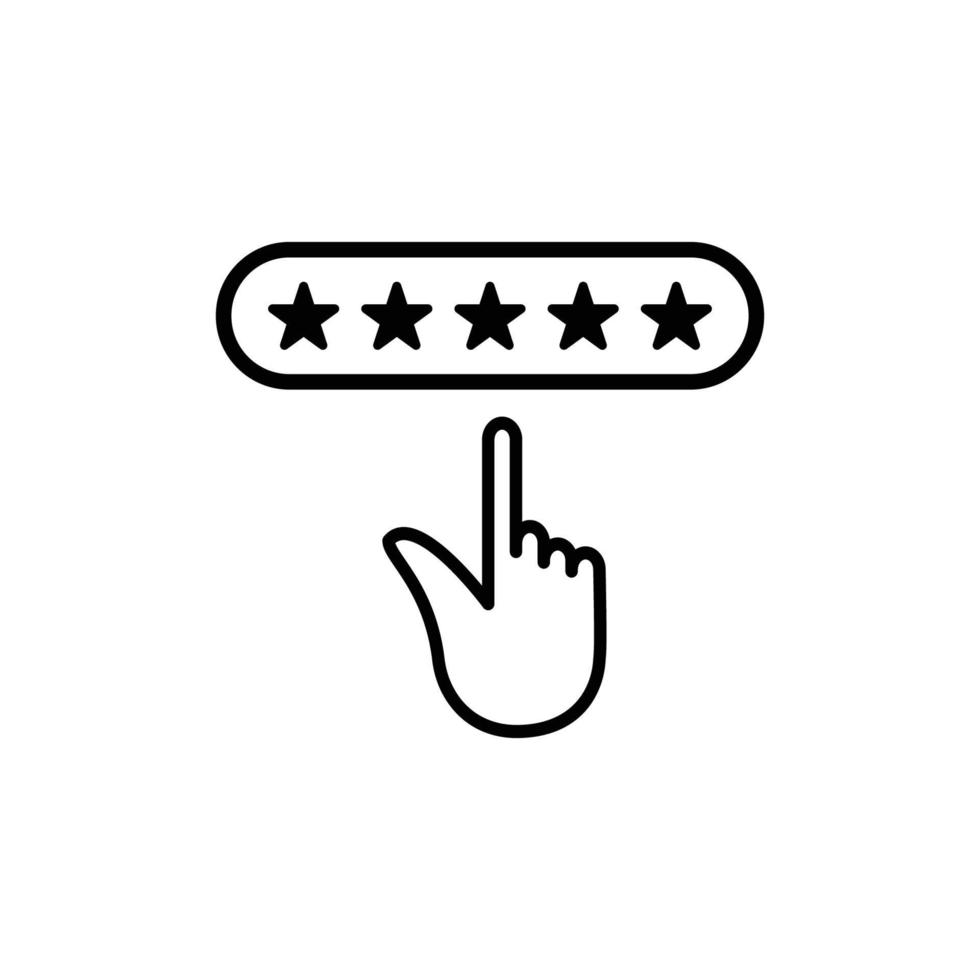 Rating star icon vector logo design template