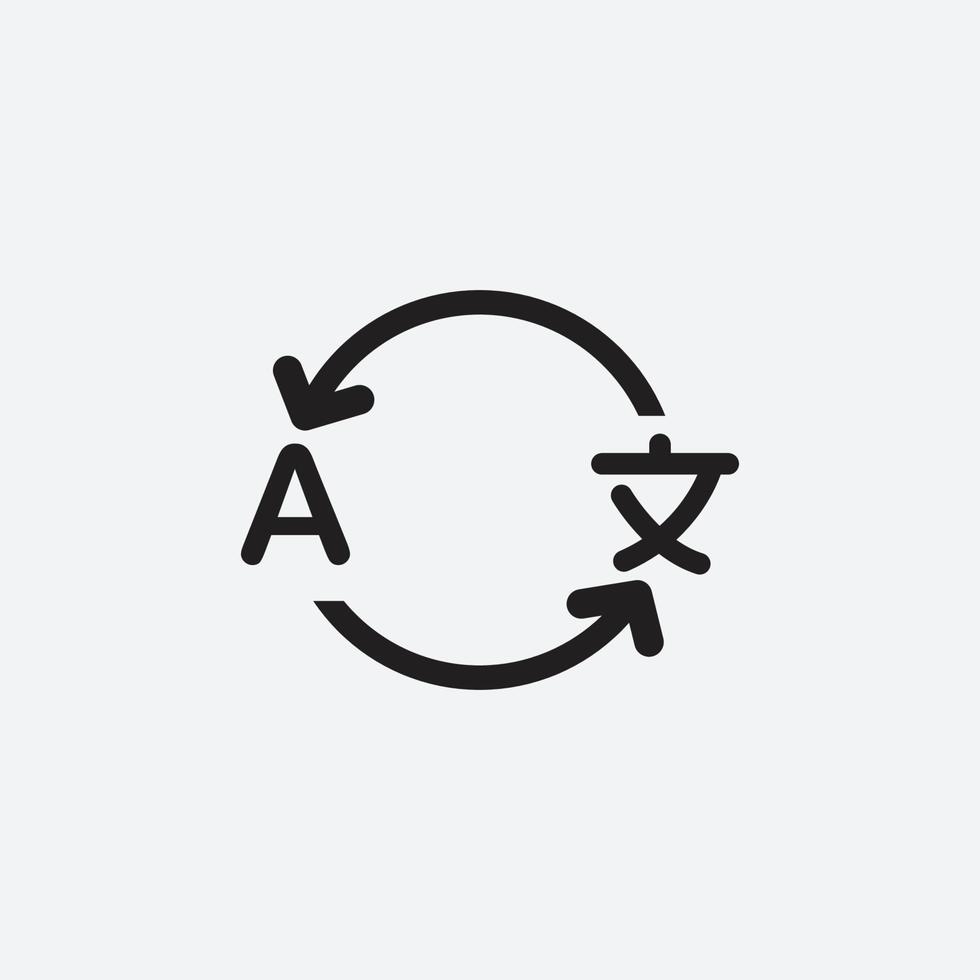 Translate icon vector flat style logo template