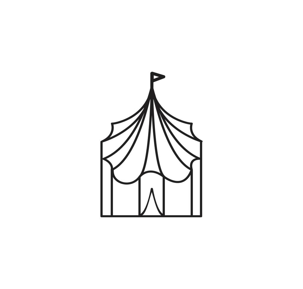 Tent icon vector flat style