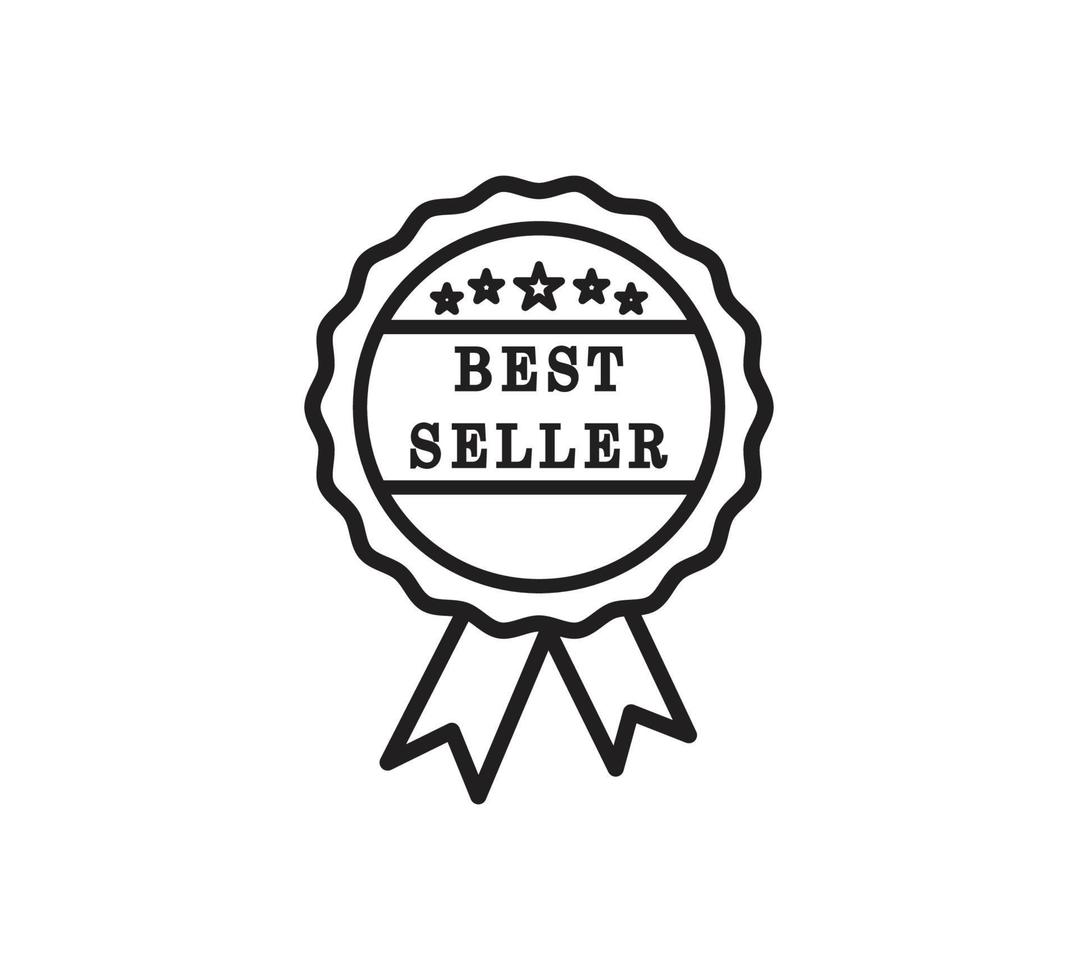 Best seller stamp design template illustration vector