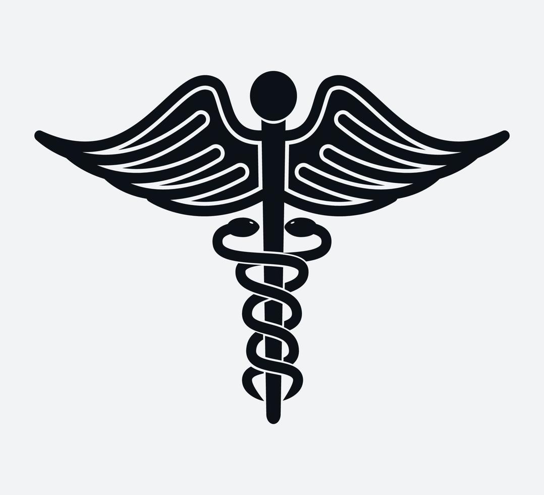 Cadeceus icon vector logo design template