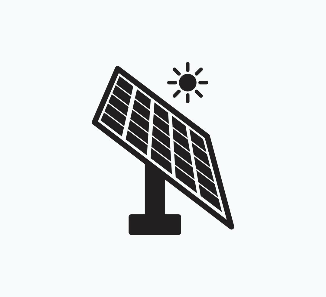 solar cell icon vector logo design template