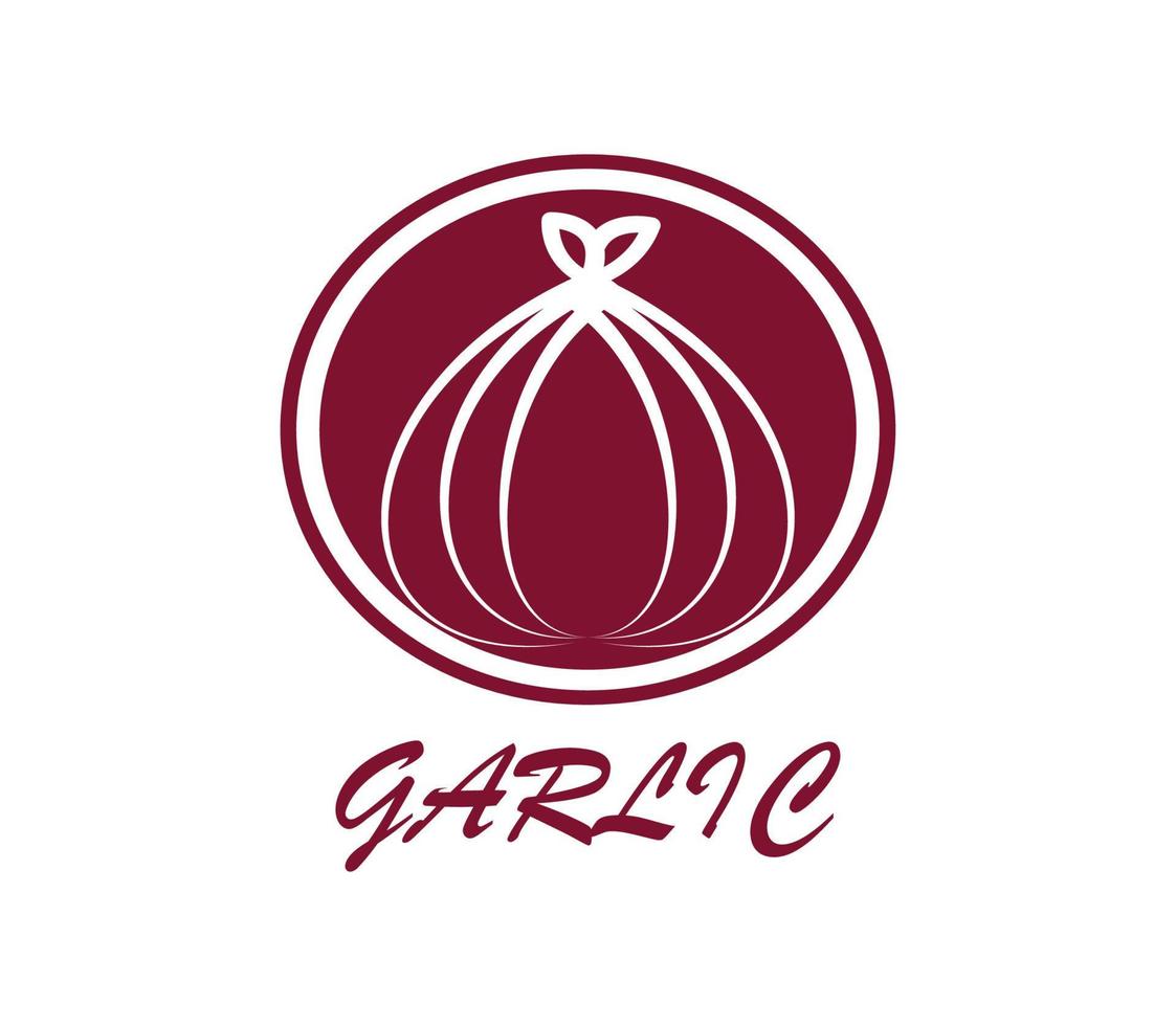 Garlic icon vector logo design template