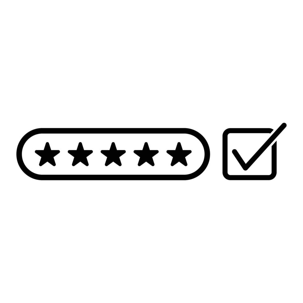 Rating star icon vector logo design template