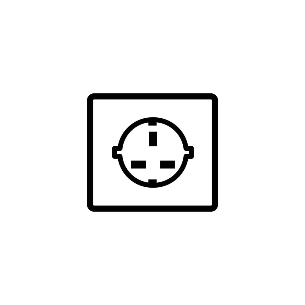 Plug and socket icon vector logo design template