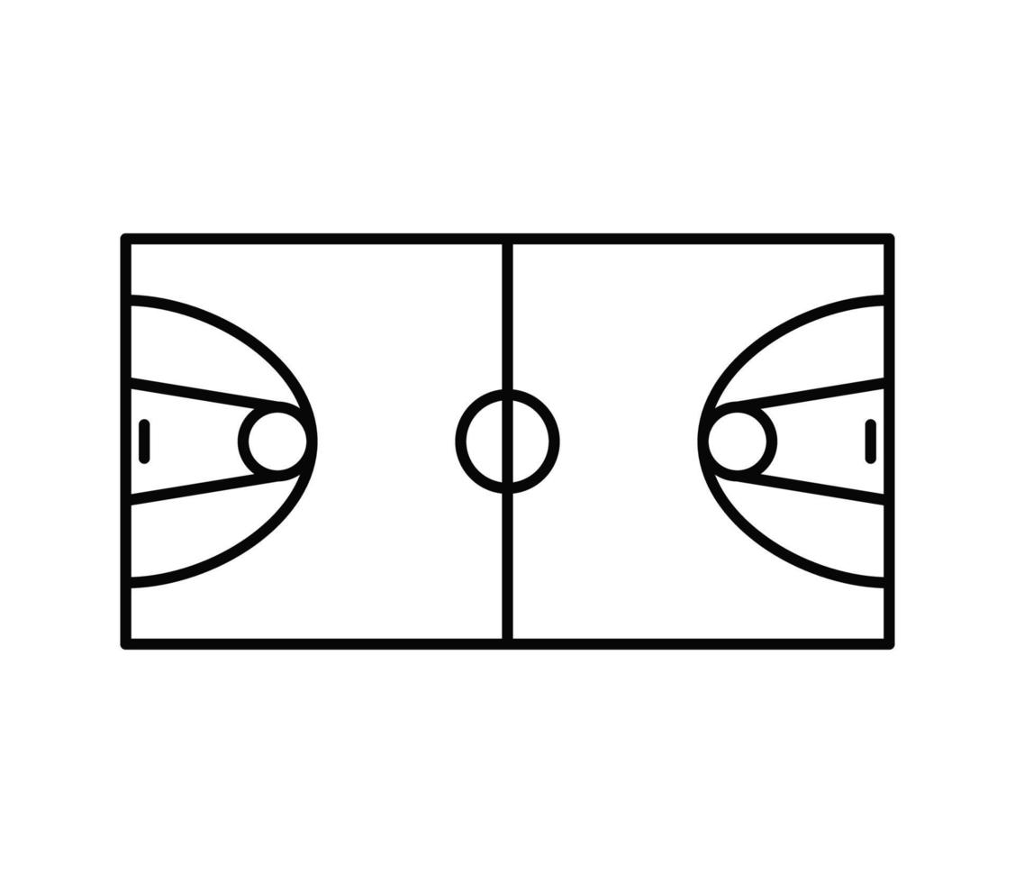 Basket ball field icon template vector