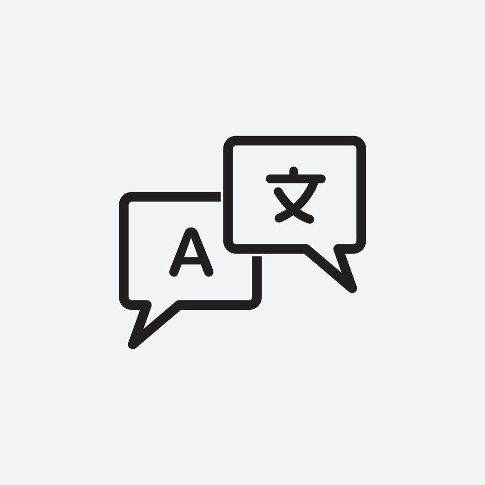 Translate icon vector flat style logo template