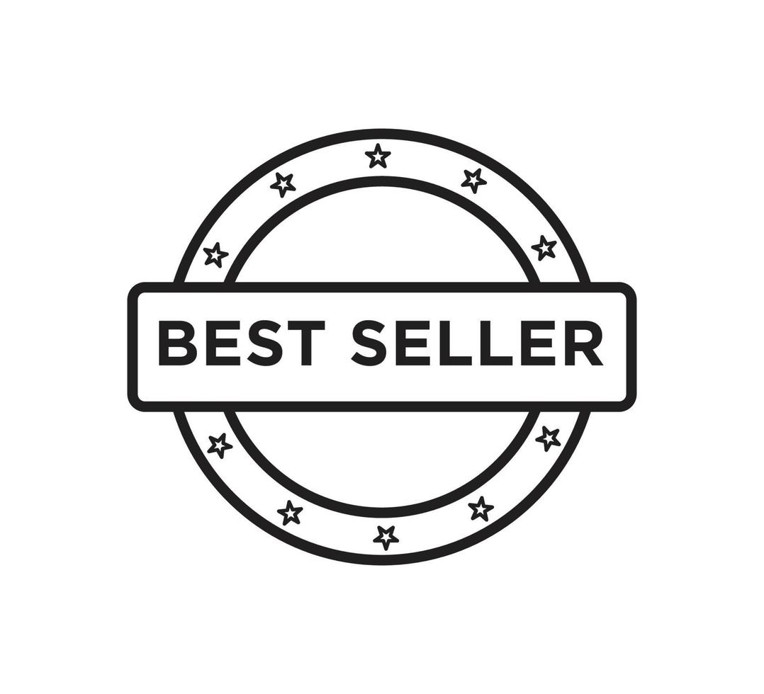 Best seller stamp design template illustration vector