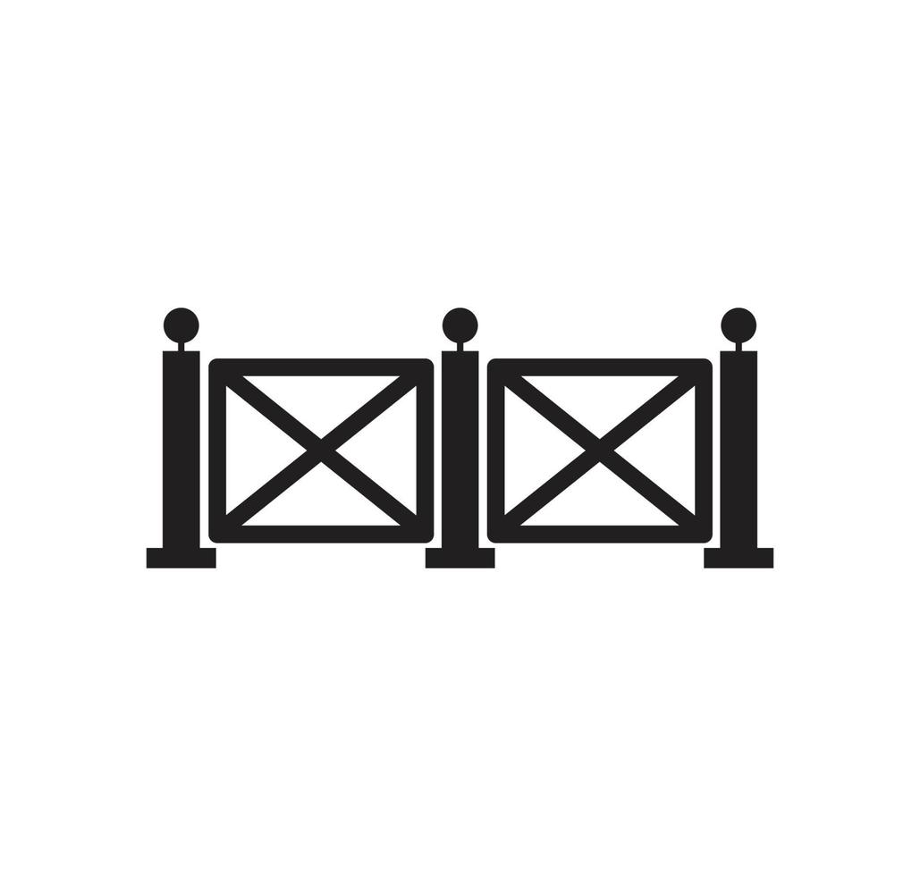 Fence icon vector logo design illustration