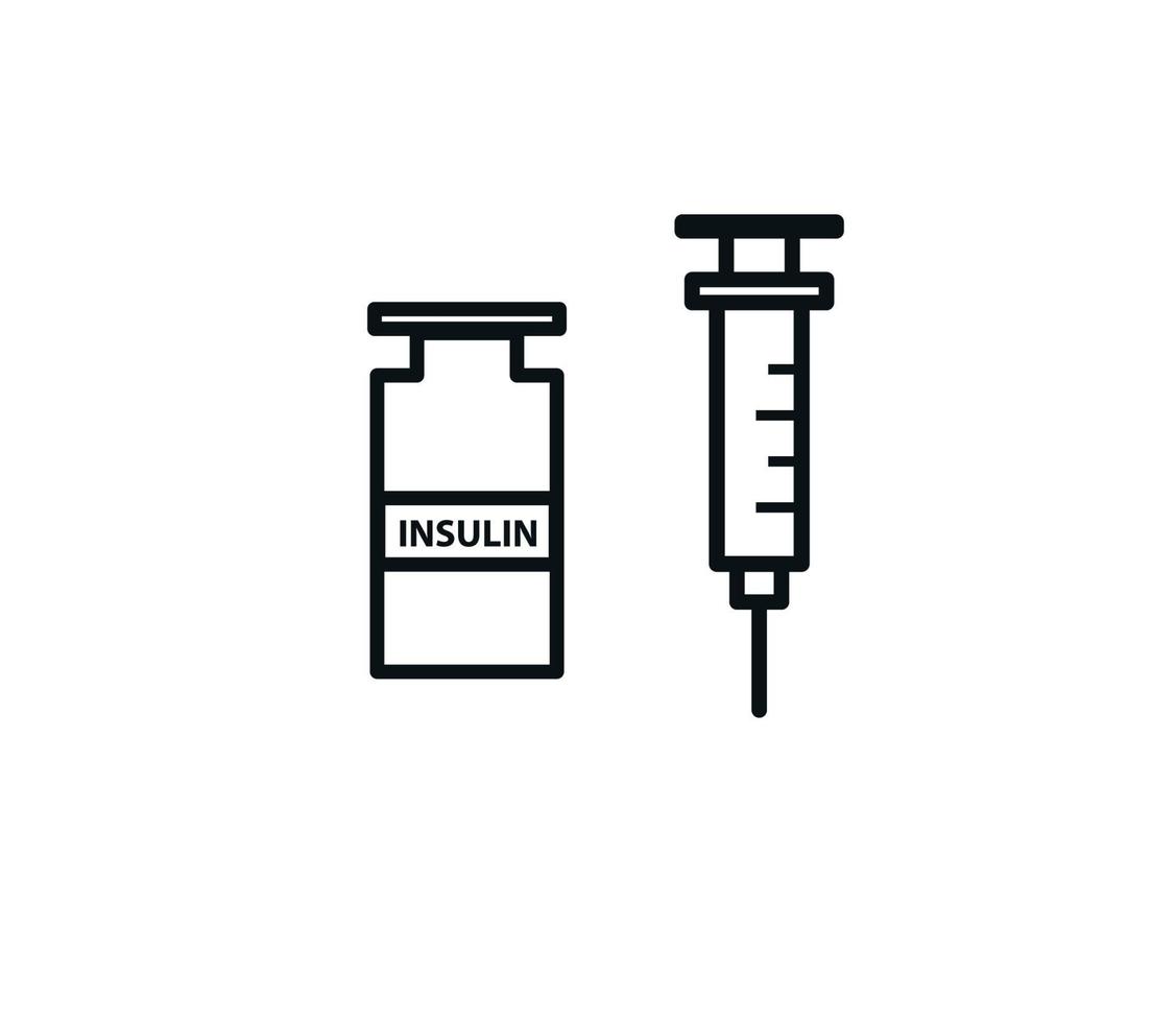 Insulin icon vector logo design template