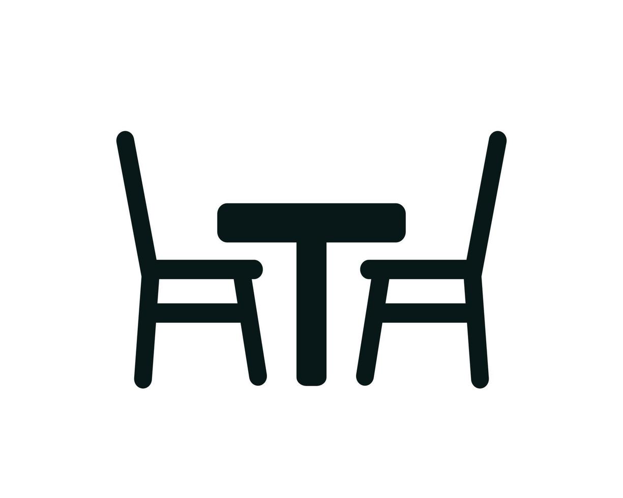 plantilla de diseño de logotipo de vector de icono de silla