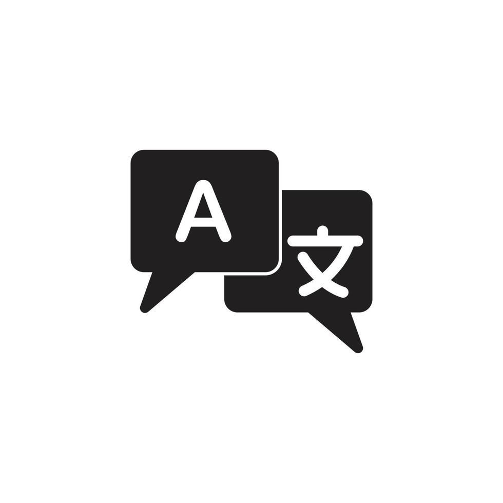 Translate icon vector flat style logo template