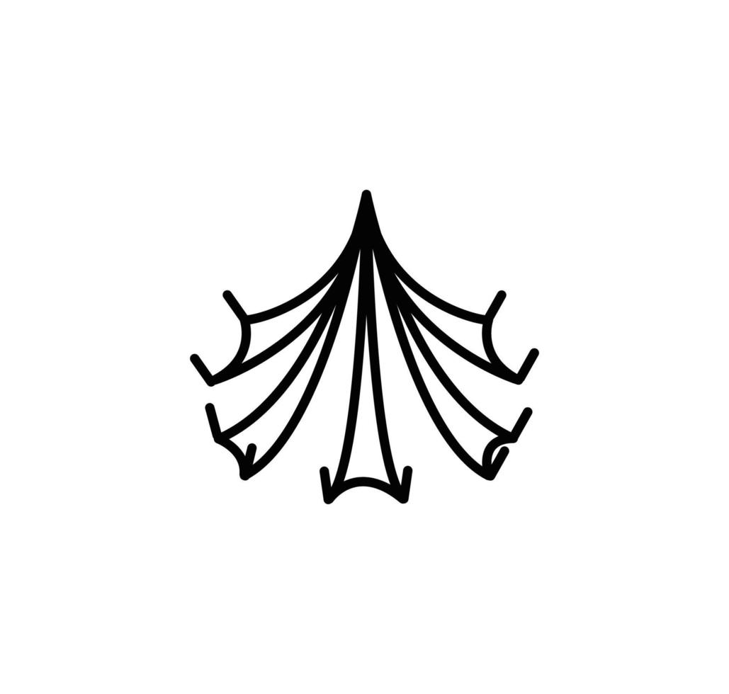 Tent icon vector flat style
