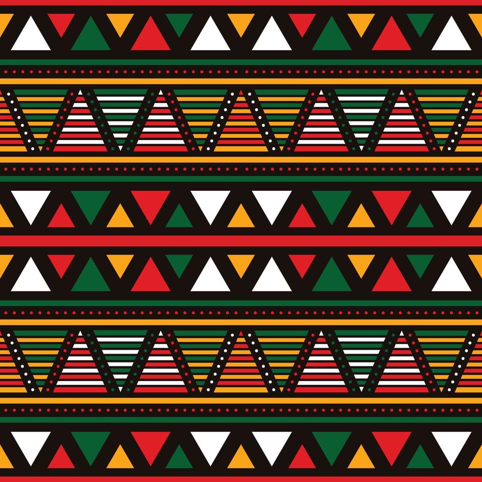 Seamless Pattern Pan African Color vector