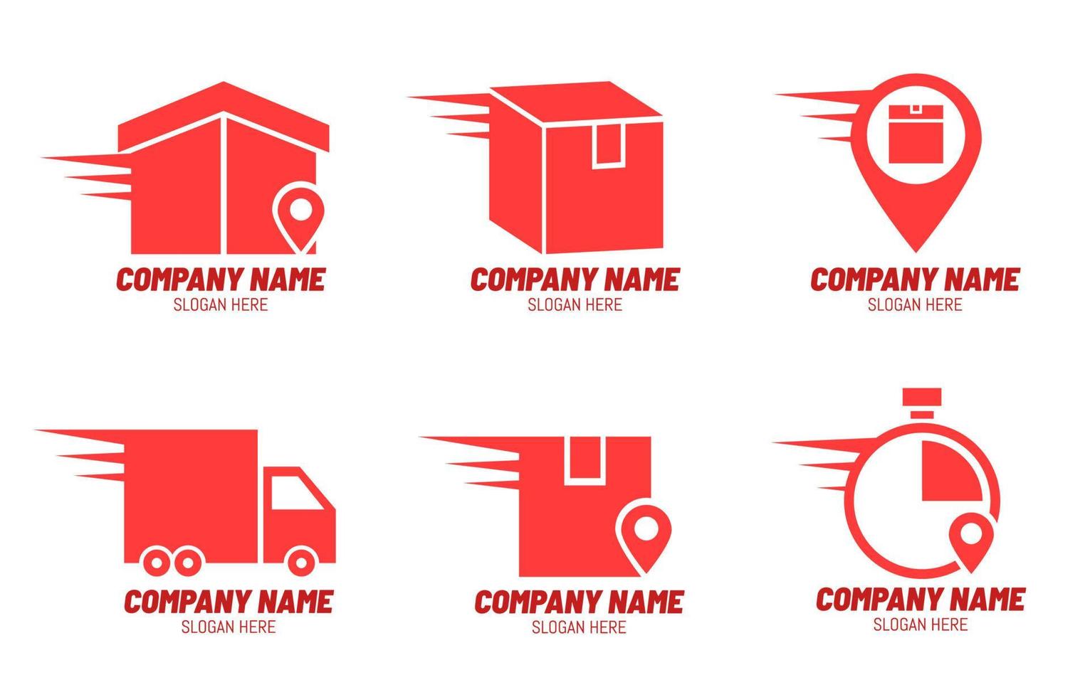 Contacless Delivery Goods Logo Element vector
