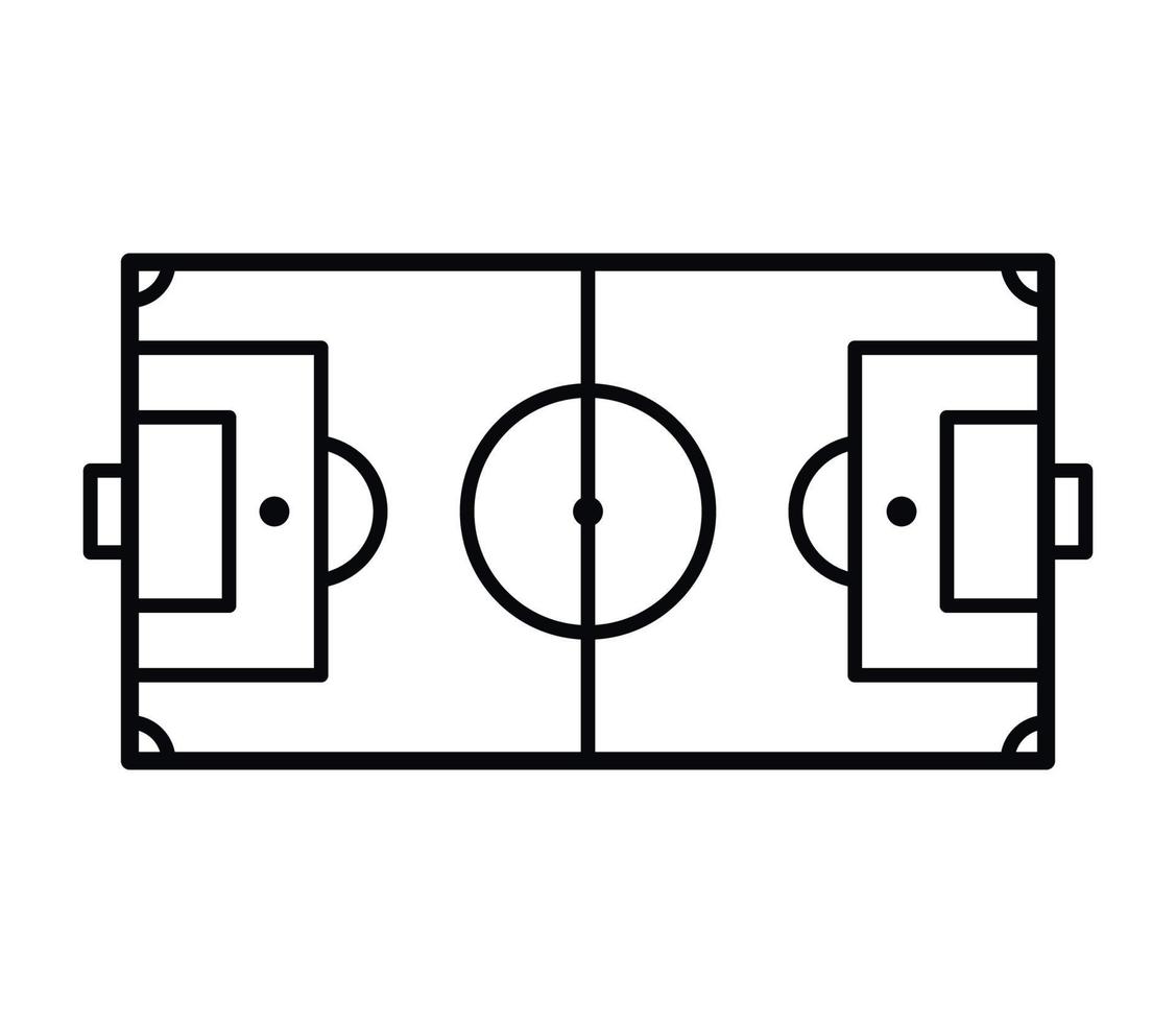 Soccer field icon vector logo design